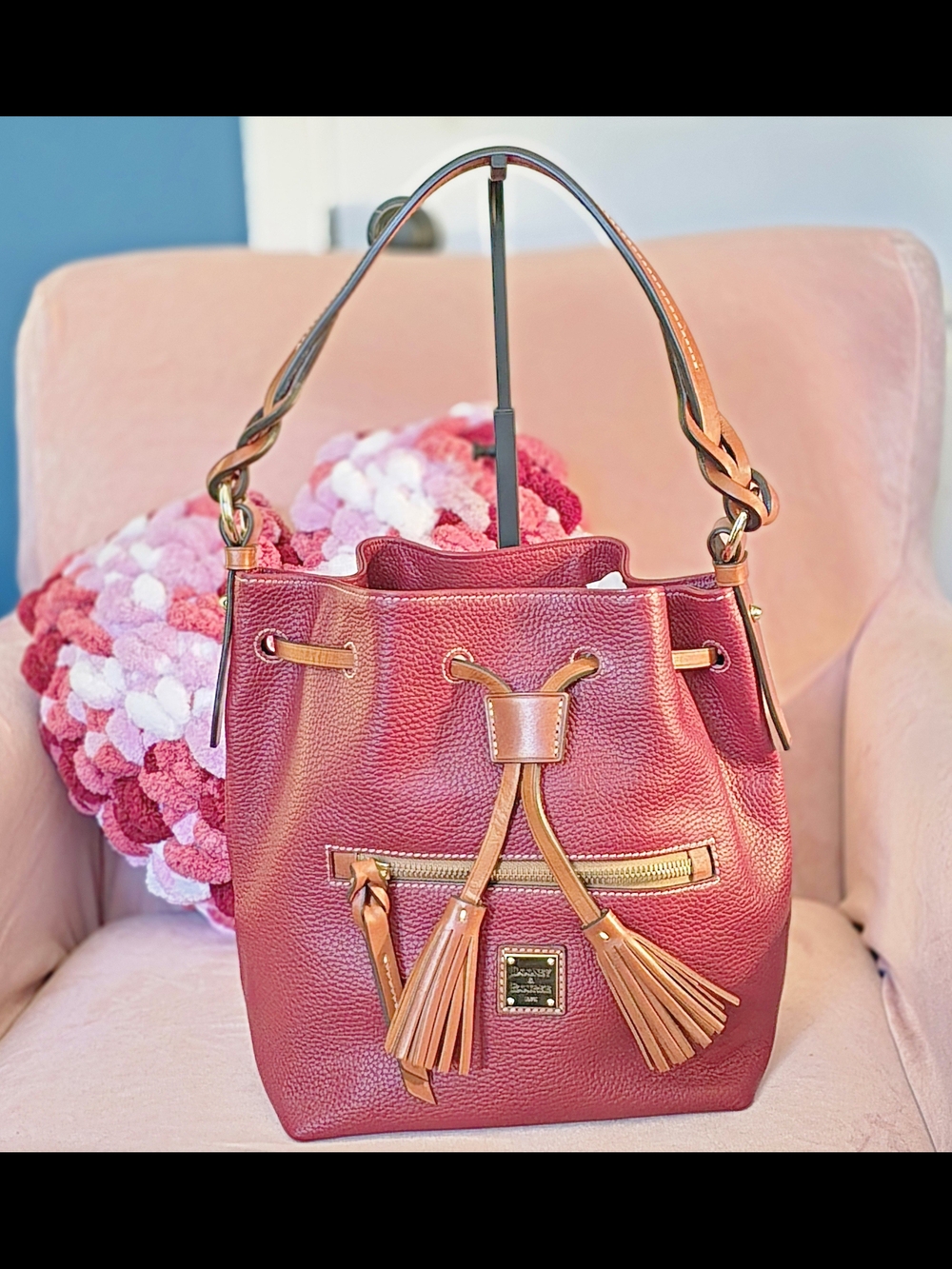 Dooney & Bourke Pebble Grain Miley Drawstring